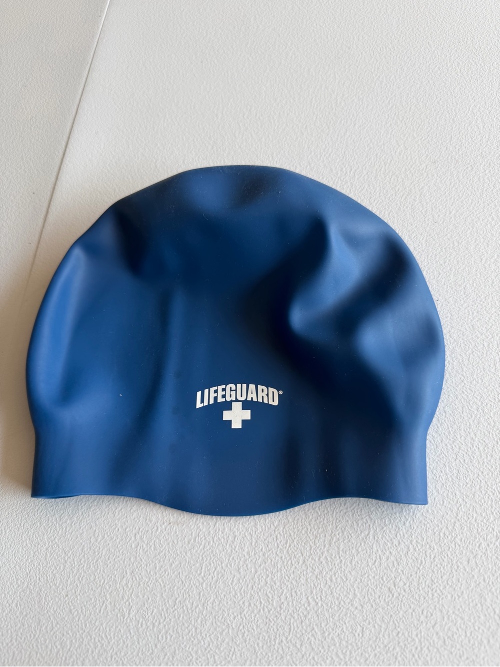 Lifeguard Navy Blue Swim Cap for Men